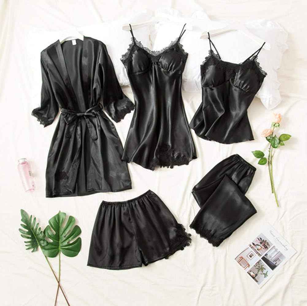5Pcs Imported Nighty | High Quality Silk Night Wear | Honeymoon Bridal Set Pack of 5Pcs