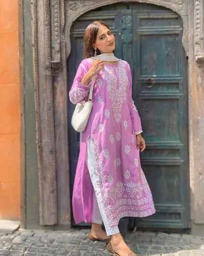Indian Lawn Embroidered Kurti
