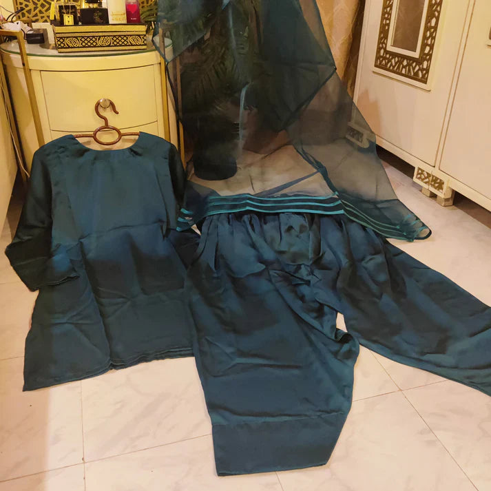Trending Farshi Shalwar Set | 3pcs Suit Stitched by Aabirah Boutique - Aabirah Boutique