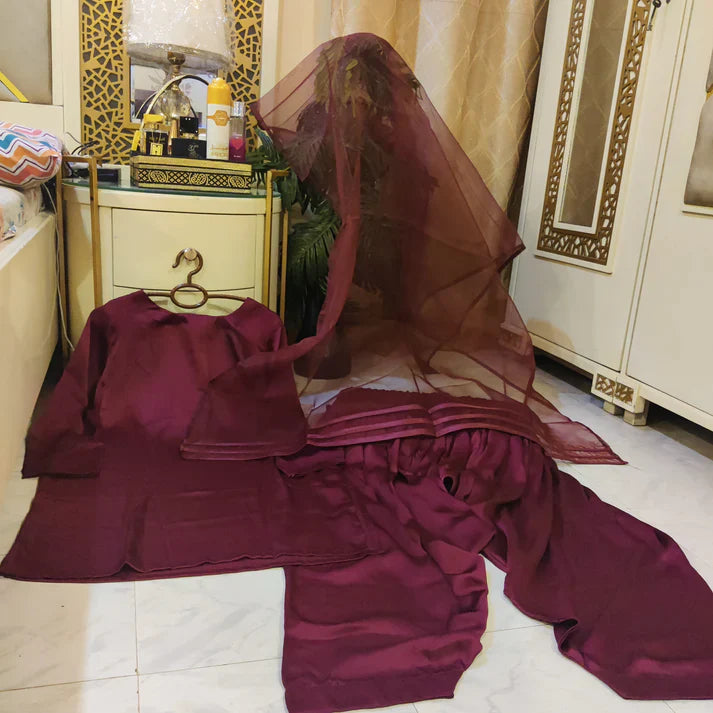 Trending Farshi Shalwar Set | 3pcs Suit Stitched by Aabirah Boutique - Aabirah Boutique