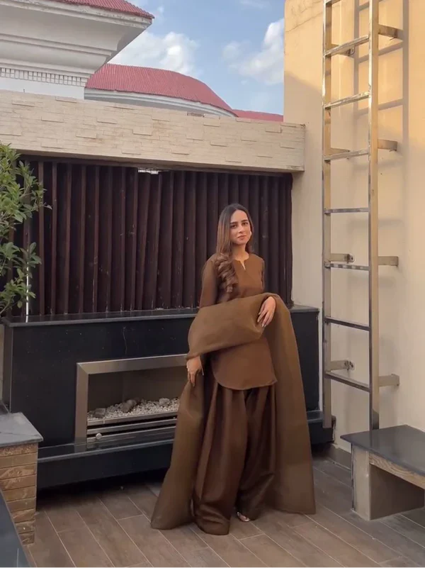 Trending Farshi Shalwar Set | 3pcs Suit Stitched by Aabirah Boutique - Aabirah Boutique