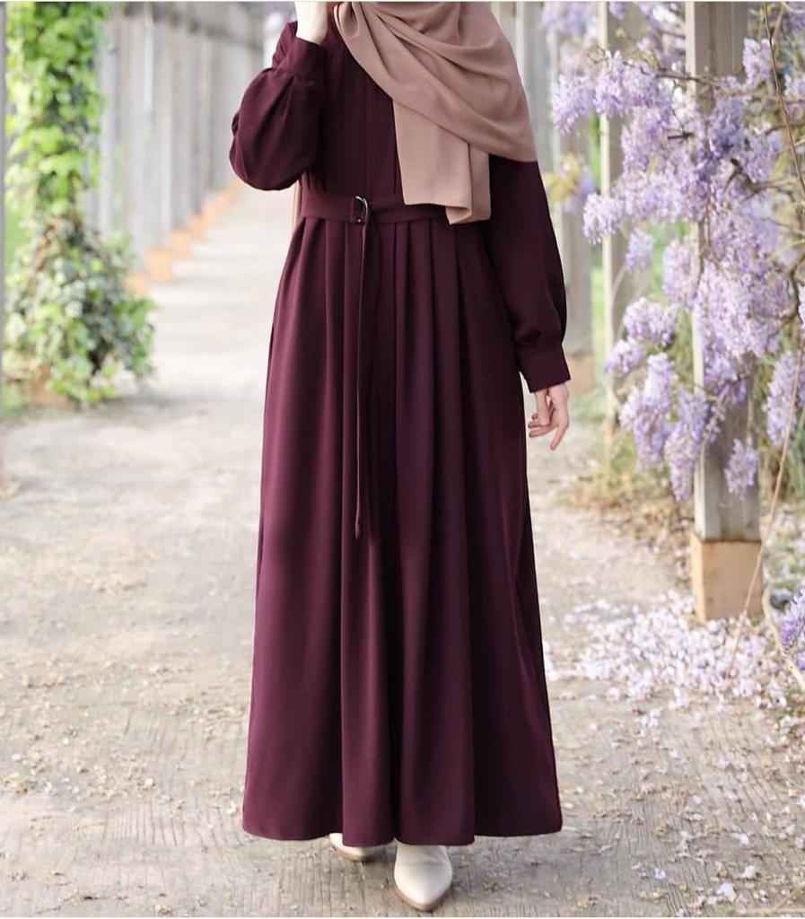 Mehrab Abaya With stylish Belt and Stroller