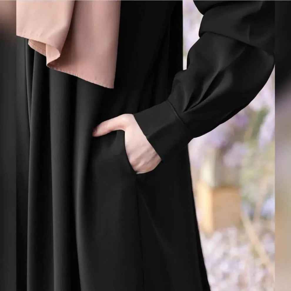 Mehrab Abaya With stylish Belt and Stroller