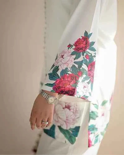 Jasmine Printed Silk Cord Set 2Pcs