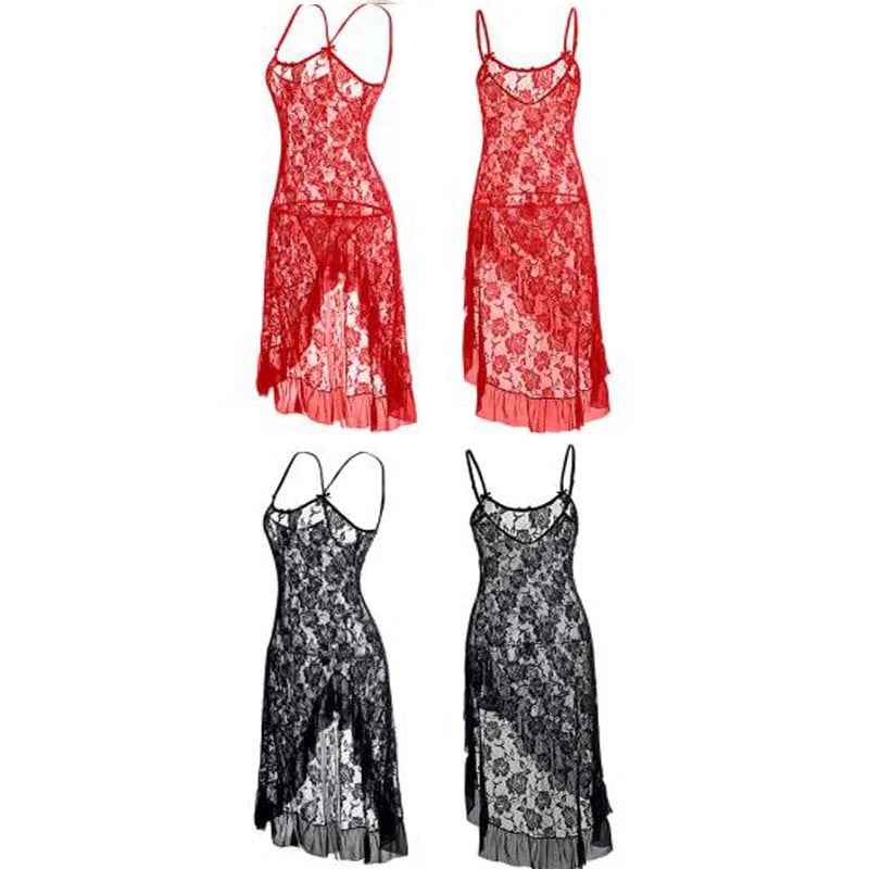 Transparent Net Nighty With Panty 2Pcs