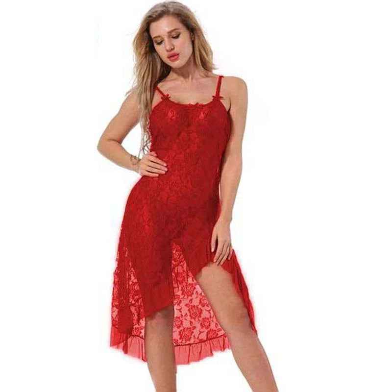 Transparent Net Nighty With Panty 2Pcs