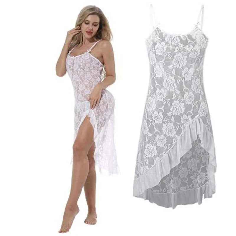 Transparent Net Nighty With Panty 2Pcs