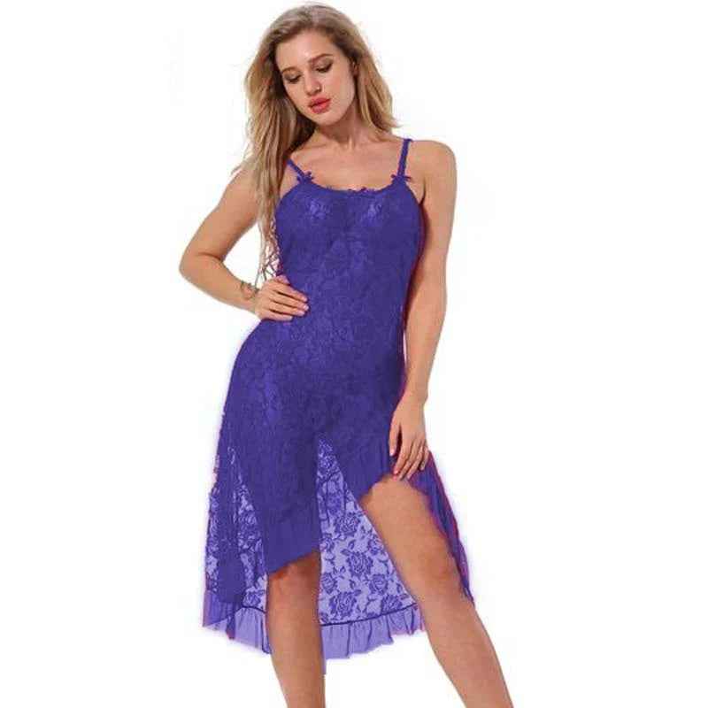 Transparent Net Nighty With Panty 2Pcs