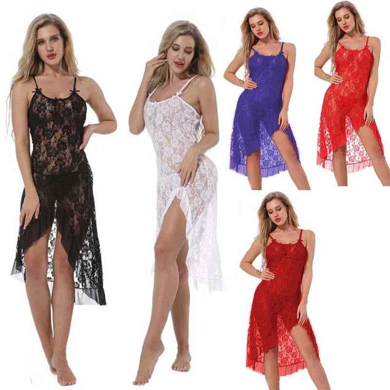 Transparent Net Nighty With Panty 2Pcs
