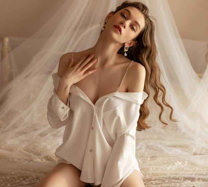 Finley Shirt Style Sheer Lingerie