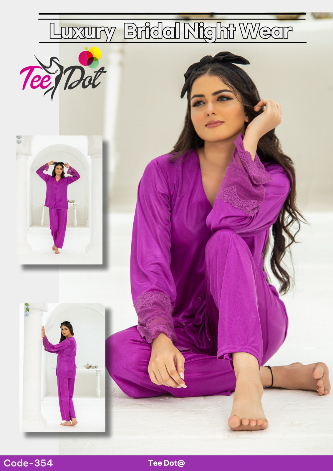 Midnight Ease Lounge Set – Buttoned Top & Trousers | style 354 - Aabirah Boutique