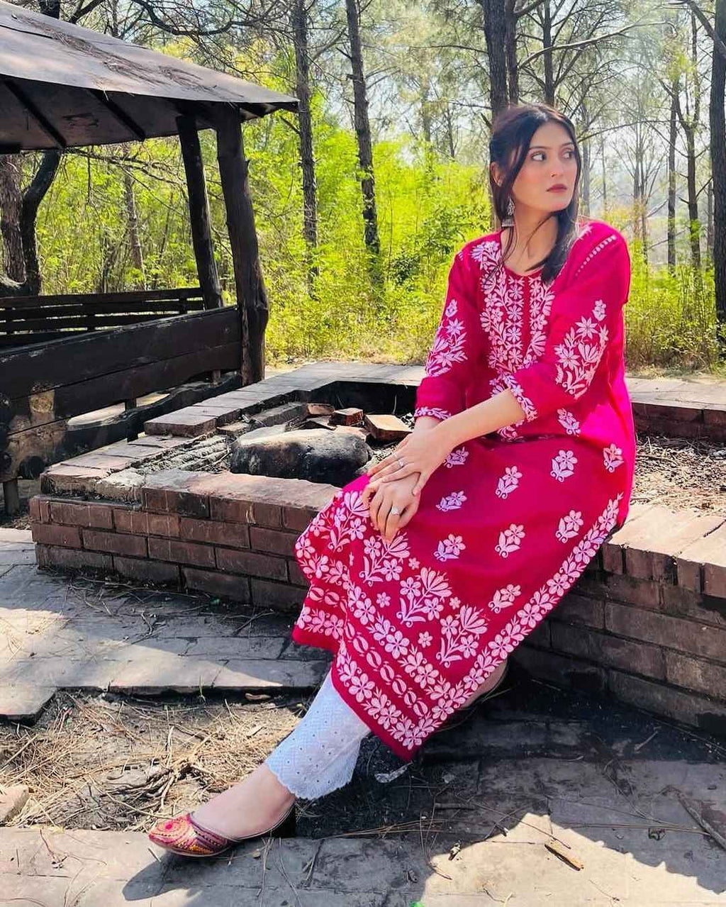 Indian Lawn Embroidered Kurti