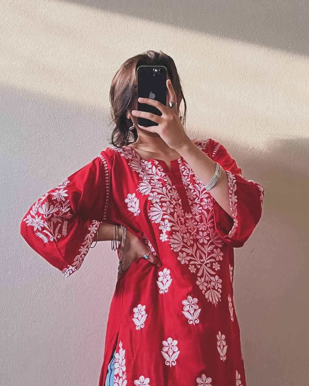 Indian Lawn Embroidered Kurti