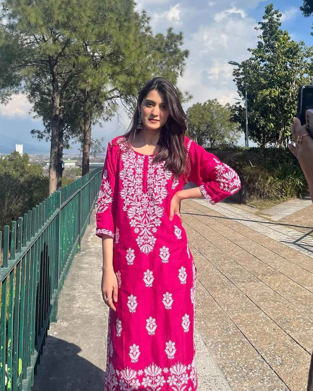 Indian Lawn Embroidered Kurti
