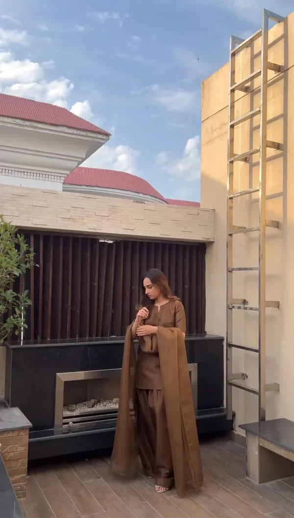 Trending Farshi Shalwar Set | 3pcs Suit Stitched by Aabirah Boutique - Aabirah Boutique