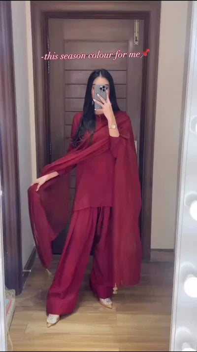 Trending Farshi Shalwar Set | 3pcs Suit Stitched by Aabirah Boutique - Aabirah Boutique