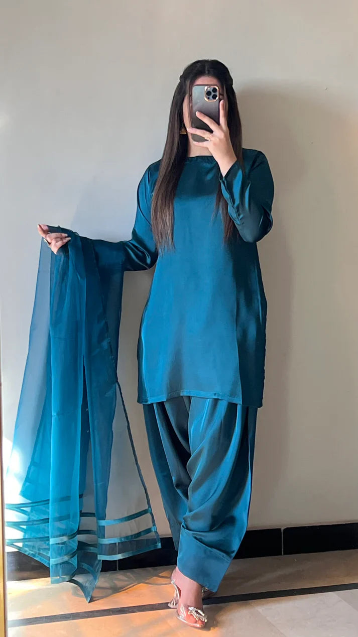 Trending Farshi Shalwar Set | 3pcs Suit Stitched by Aabirah Boutique - Aabirah Boutique