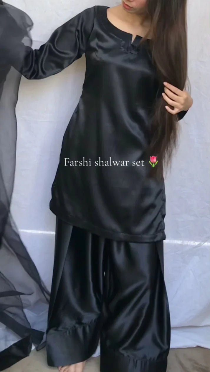 Trending Farshi Shalwar Set | 3pcs Suit Stitched by Aabirah Boutique - Aabirah Boutique